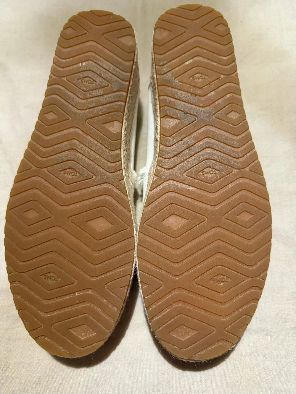 TOMS White Canvas Valencia Espadrille Slip-On Platforms